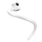 Pour KitchenAid 6QT Stand Lifting Mixer Bowl Revêtement en spirale Crochet à pâte en métal (blanc)